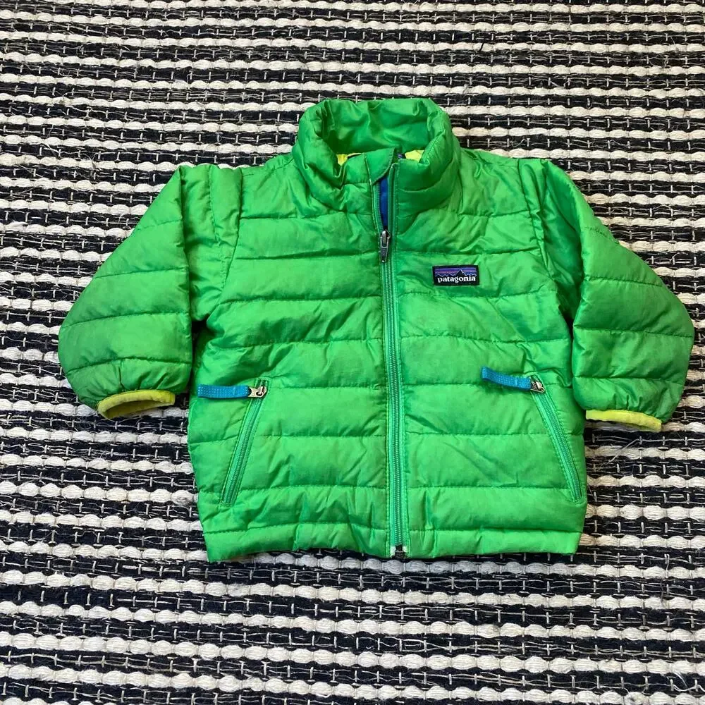 🌿Patagonia Nano Puff Baby Green Neon Full Zip Jacket 6M